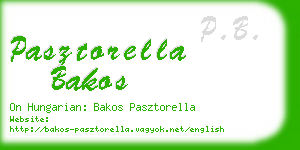 pasztorella bakos business card
